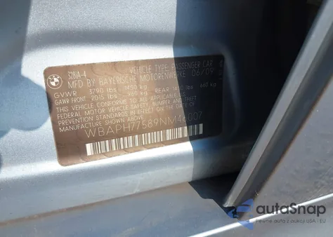 2009 BMW 328I z USA, uszkodzony, nr VIN WBAPH77589NM46007